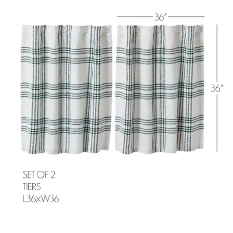 Vhc Brands Country Woven Plaid 2-pc. Rod Pocket Window Tier