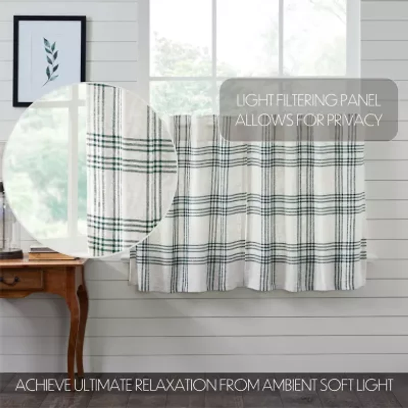 Vhc Brands Country Woven Plaid 2-pc. Rod Pocket Window Tier