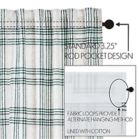 Vhc Brands Country Woven Plaid 2-pc. Rod Pocket Window Tier