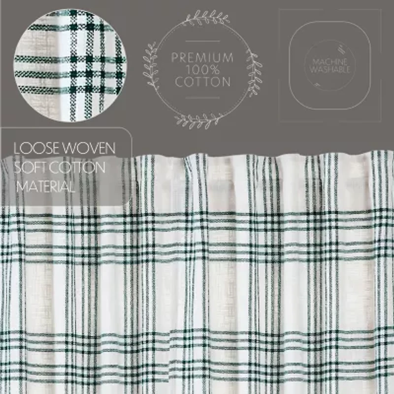 Vhc Brands Country Woven Plaid 2-pc. Rod Pocket Window Tier