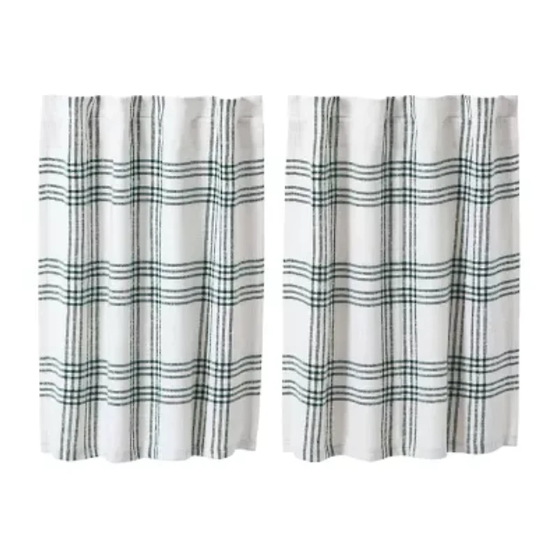 Vhc Brands Country Woven Plaid 2-pc. Rod Pocket Window Tier