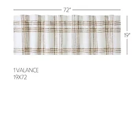 Vhc Brands Country Woven Plaid Rod Pocket Tailored Valance
