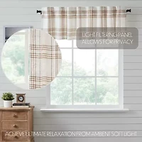 Vhc Brands Country Woven Plaid Rod Pocket Tailored Valance