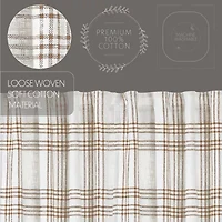 Vhc Brands Country Woven Plaid Rod Pocket Tailored Valance
