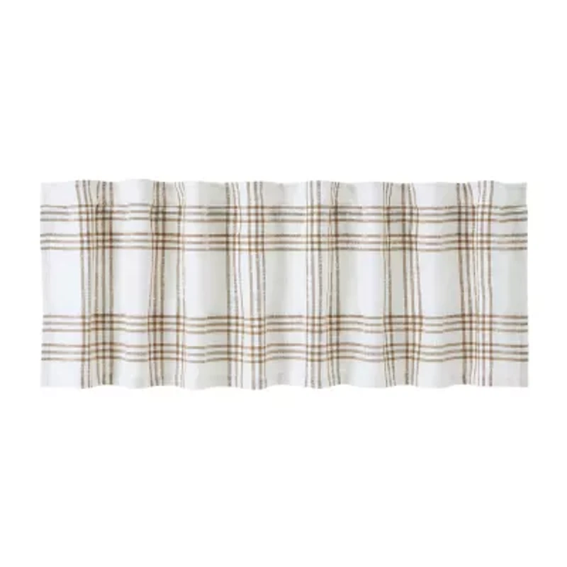 Vhc Brands Country Woven Plaid Rod Pocket Tailored Valance
