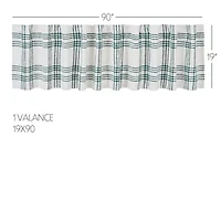 Vhc Brands Country Woven Plaid Rod Pocket Tailored Valance
