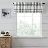 Vhc Brands Country Woven Plaid Rod Pocket Tailored Valance
