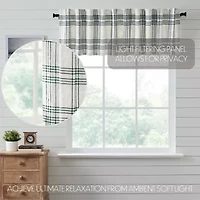 Vhc Brands Country Woven Plaid Rod Pocket Tailored Valance