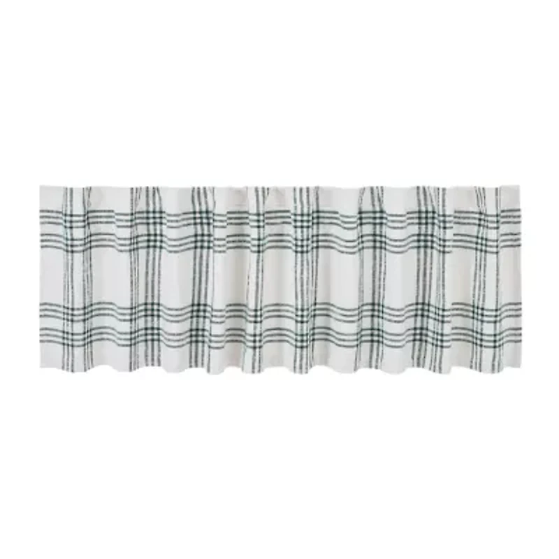 Vhc Brands Country Woven Plaid Rod Pocket Tailored Valance