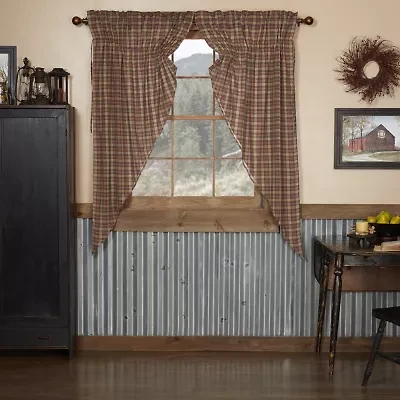 Vhc Brands Crosswoods Prairie Rod Pocket Light-Filtering Set of 2 Curtain Panel