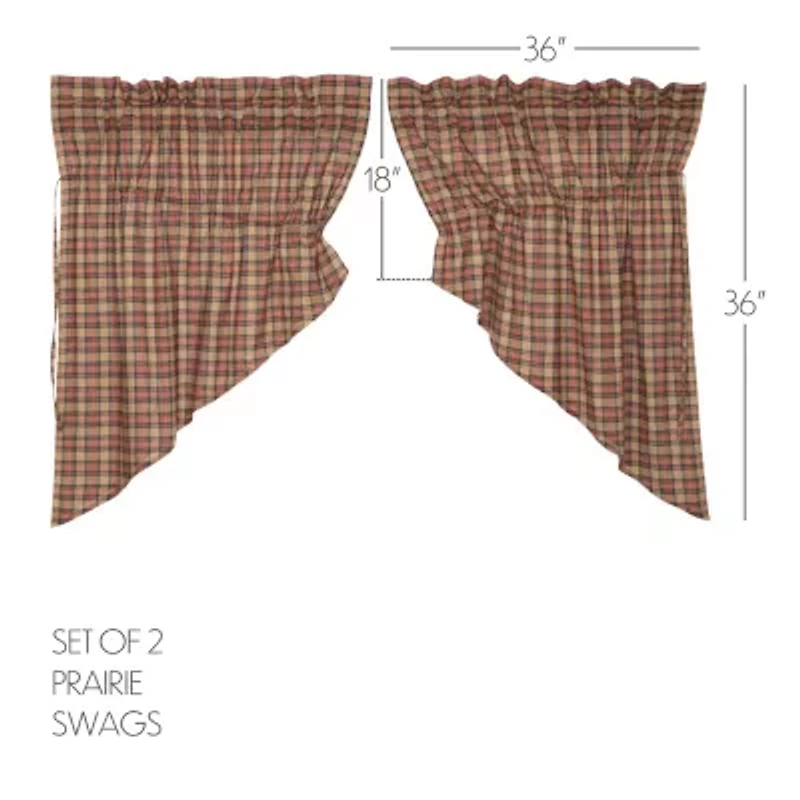 Vhc Brands Crosswoods Prairie Swag Rod Pocket Tailored Valance