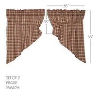 Vhc Brands Crosswoods Prairie Swag Rod Pocket Tailored Valance