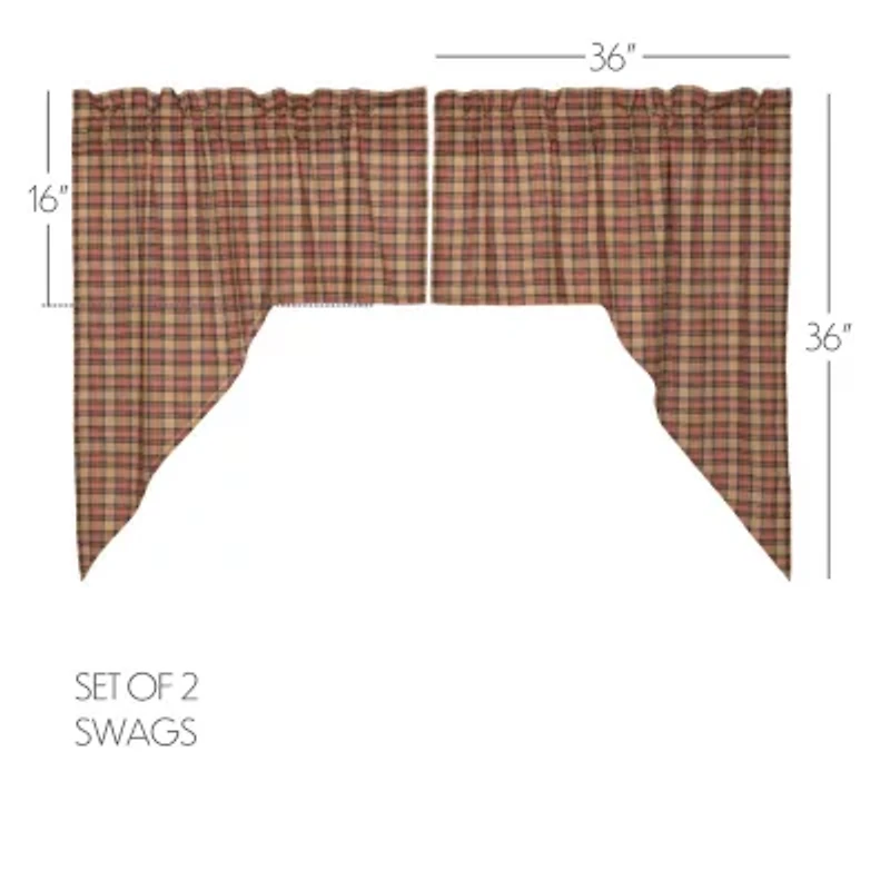 Vhc Brands Crosswoods Swag Rod Pocket Tailored Valance