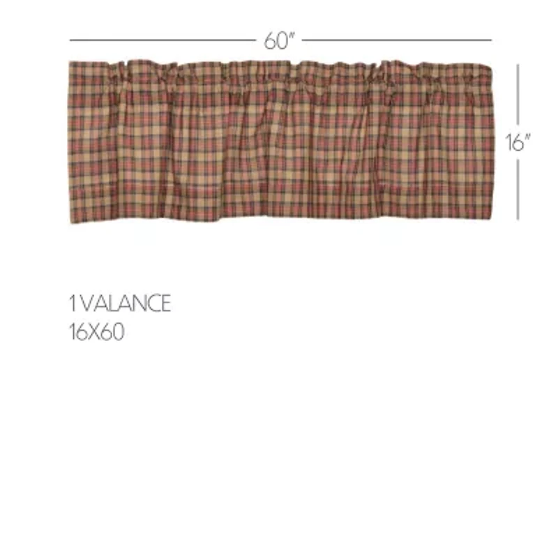 Vhc Brands Crosswoods Rod Pocket Tailored Valance