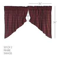 Vhc Brands Cumberland Prairie Swag Rod Pocket Tailored Valance
