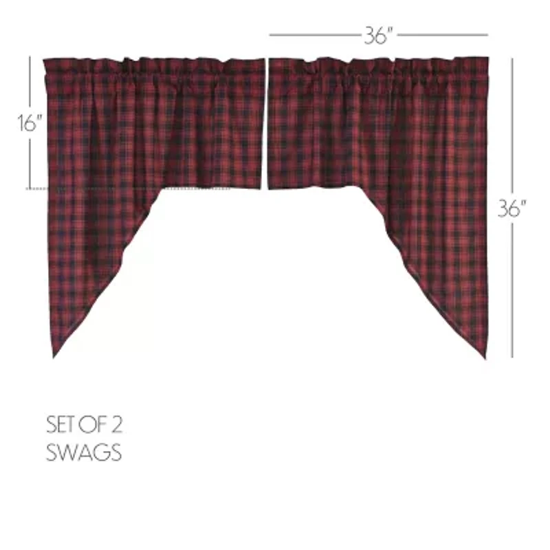 Vhc Brands Cumberland Swag Rod Pocket Tailored Valance