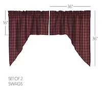 Vhc Brands Cumberland Swag Rod Pocket Tailored Valance