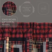 Vhc Brands Cumberland Patchwork Rod Pocket Tailored Valance