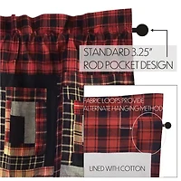 Vhc Brands Cumberland Patchwork Rod Pocket Tailored Valance