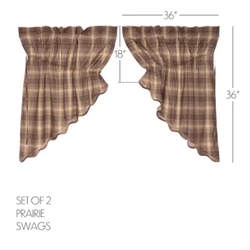 Vhc Brands Dawson Star Prairie Swag Rod Pocket Scallop Valance