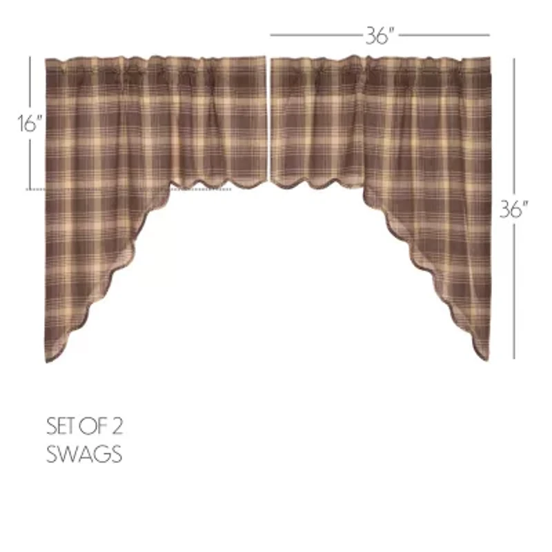 Vhc Brands Dawson Star Swag Rod Pocket Scallop Valance