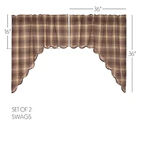 Vhc Brands Dawson Star Swag Rod Pocket Scallop Valance