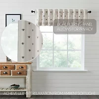 Vhc Brands Embroidered Bee Rod Pocket Tailored Valance
