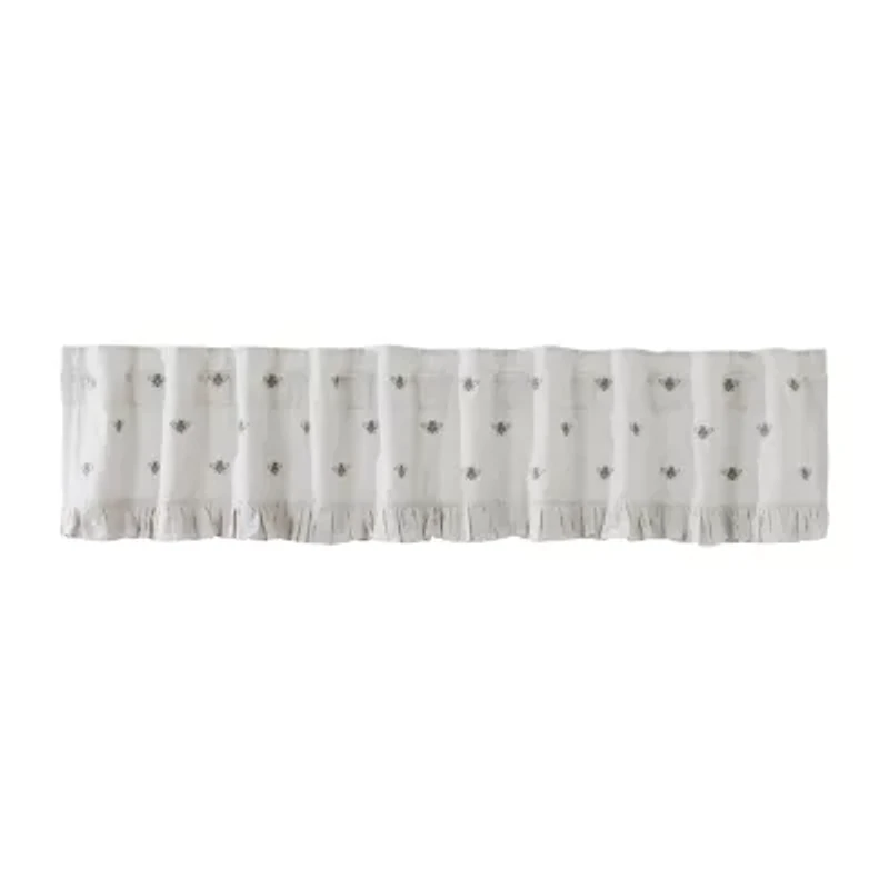 Vhc Brands Embroidered Bee Rod Pocket Valance