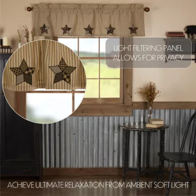 Vhc Brands Farmhouse Star Rod Pocket Valance
