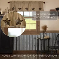 Vhc Brands Farmhouse Star Rod Pocket Valance