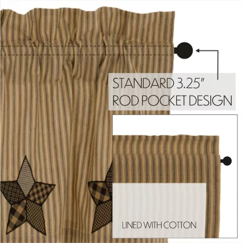 Vhc Brands Farmhouse Star Rod Pocket Valance