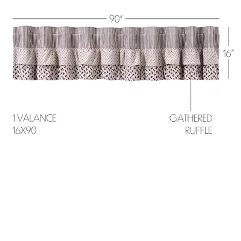 Vhc Brands Florette Rod Pocket Valance