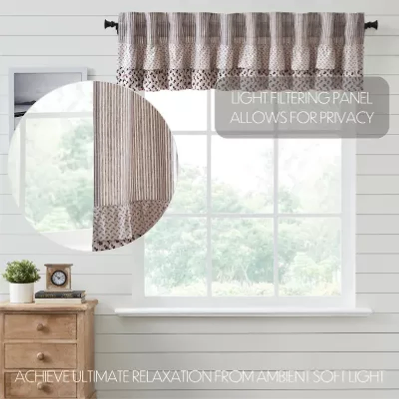 Vhc Brands Florette Rod Pocket Tailored Valance