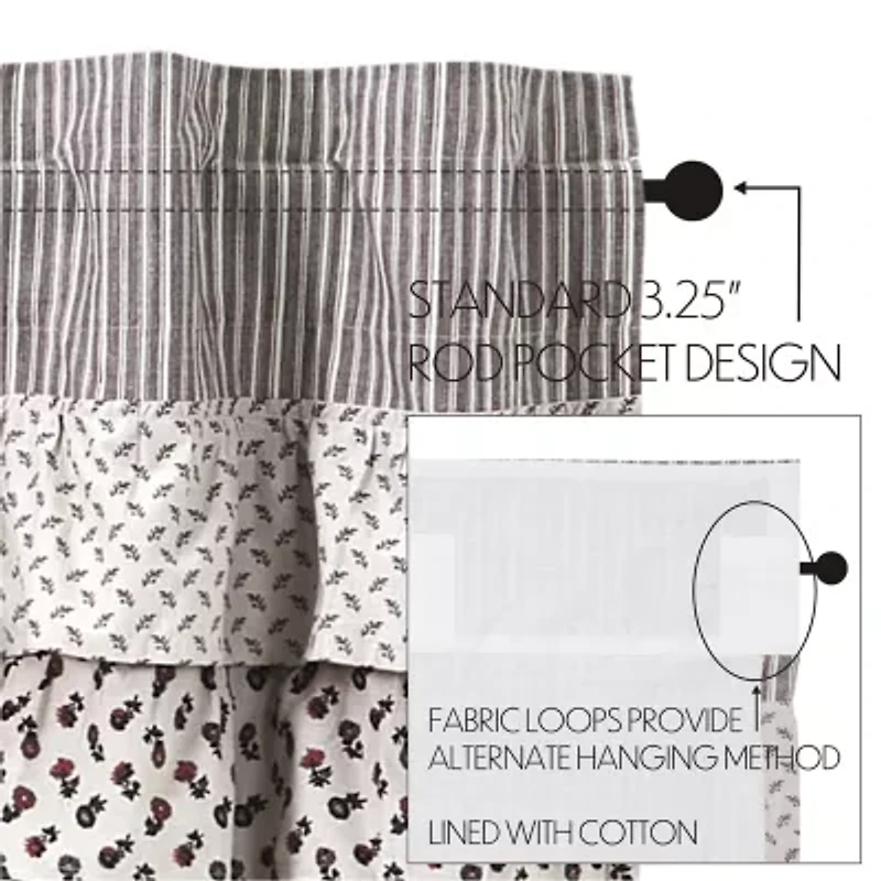 Vhc Brands Florette Rod Pocket Valance
