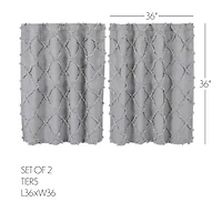 Vhc Brands Frayed Lattice 2-pc. Rod Pocket Window Tier