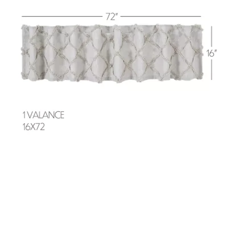 Vhc Brands Frayed Lattice Rod Pocket Valance