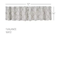 Vhc Brands Frayed Lattice Rod Pocket Valance