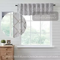 Vhc Brands Frayed Lattice Rod Pocket Tailored Valance