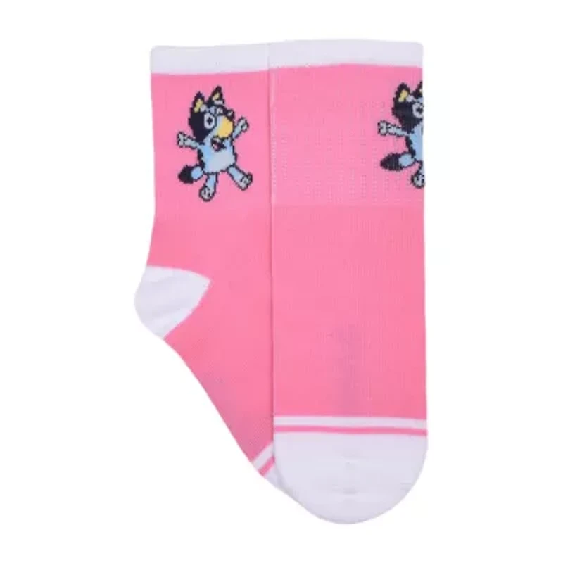 Little & Big Kid Girls 6 Pair Bluey Crew Socks
