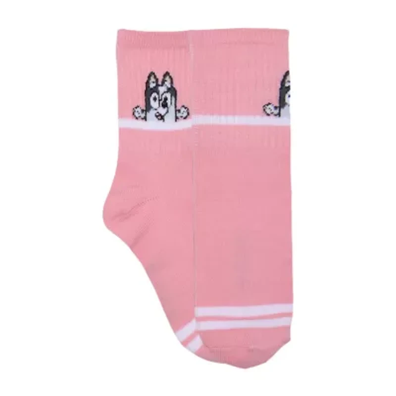 Little & Big Kid Girls 6 Pair Bluey Crew Socks