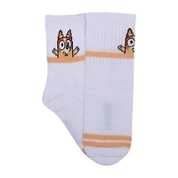 Little & Big Kid Girls 6 Pair Bluey Crew Socks