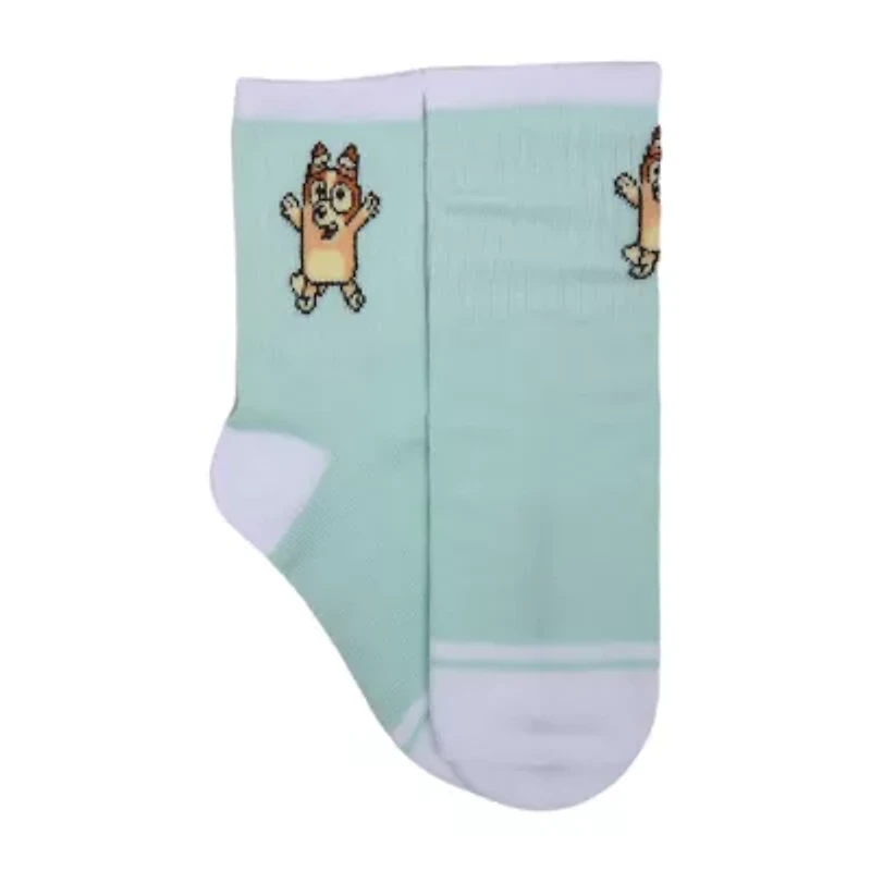 Little & Big Kid Girls 6 Pair Bluey Crew Socks