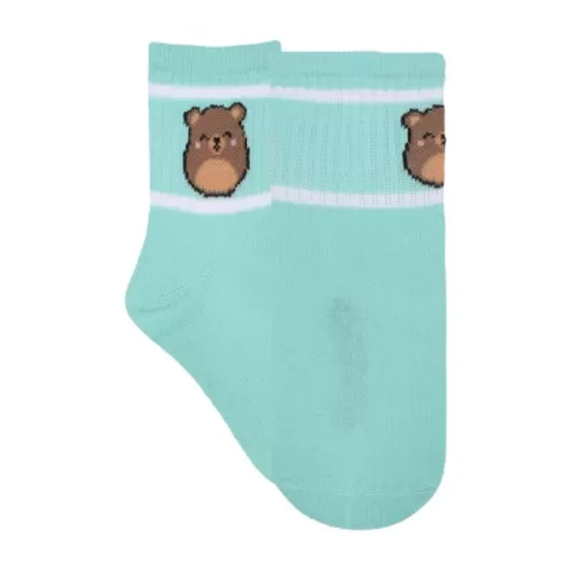 Little & Big Kid Girls 6 Pair Squishmallows Crew Socks