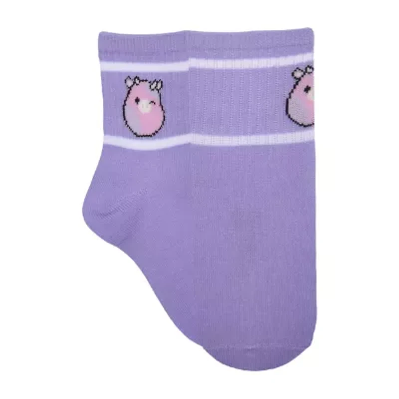 Little & Big Kid Girls 6 Pair Squishmallows Crew Socks