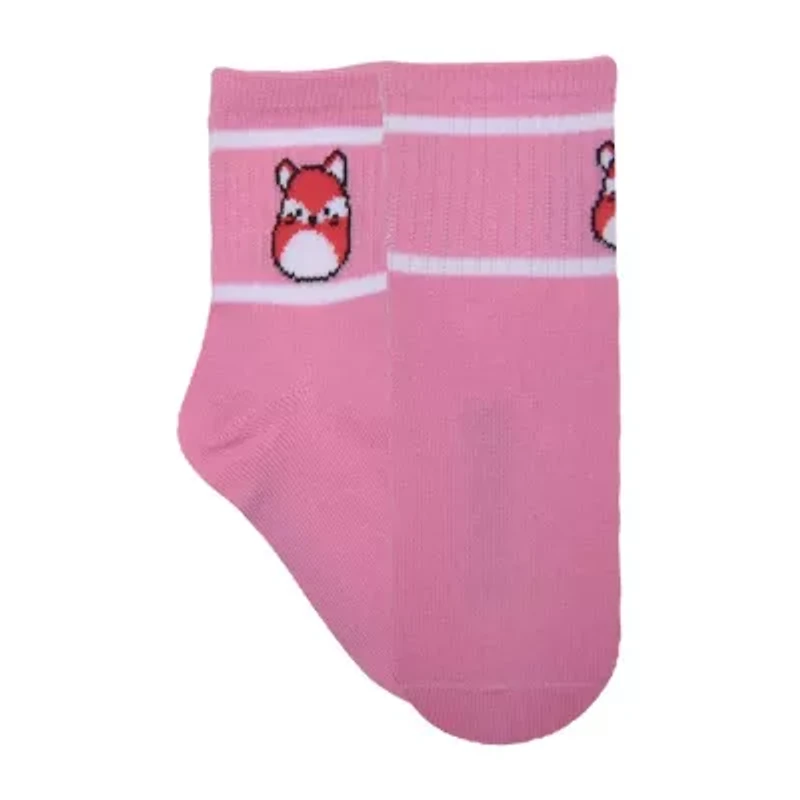 Little & Big Kid Girls 6 Pair Squishmallows Crew Socks
