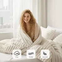 510 Design Avril Fluffy Ribbed Plush Midweight Comforter Set