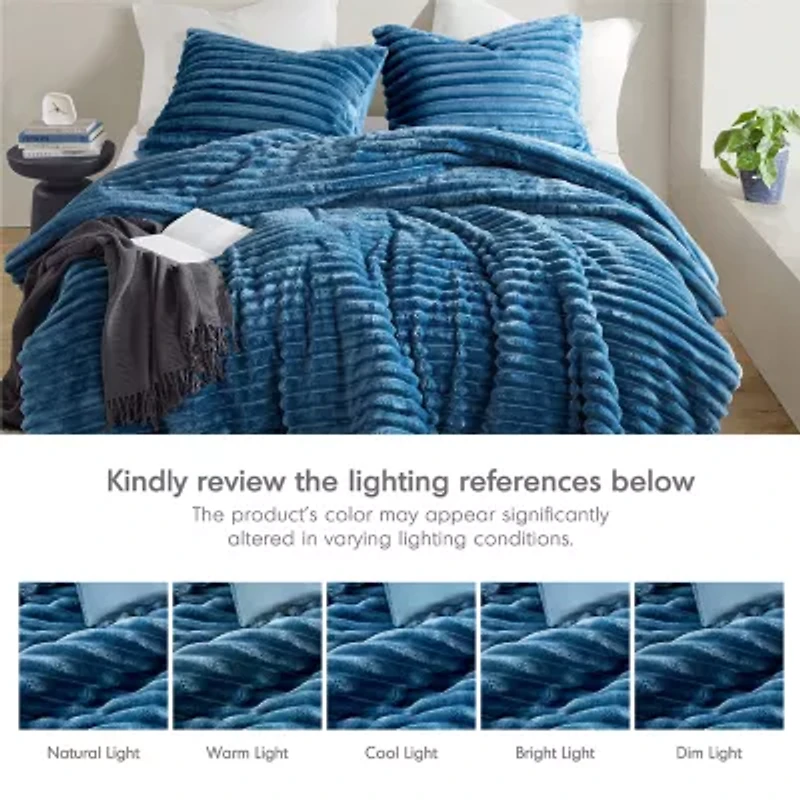 510 Design Avril Fluffy Ribbed Plush Midweight Comforter Set
