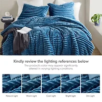 510 Design Avril Fluffy Ribbed Plush Midweight Comforter Set