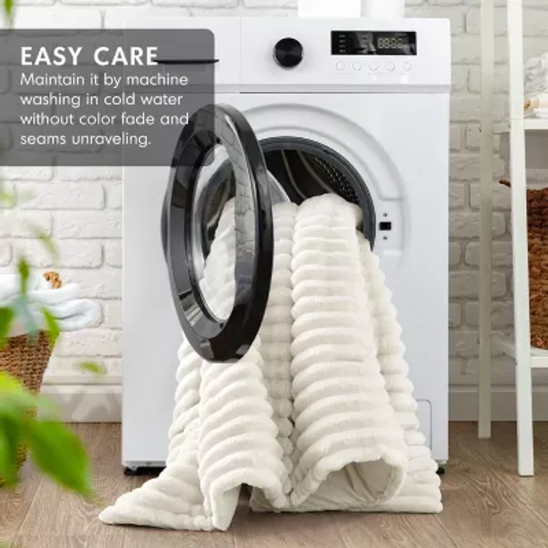 510 Design Avril Fluffy Ribbed Plush Midweight Comforter Set