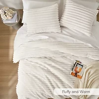510 Design Avril Fluffy Ribbed Plush Midweight Comforter Set